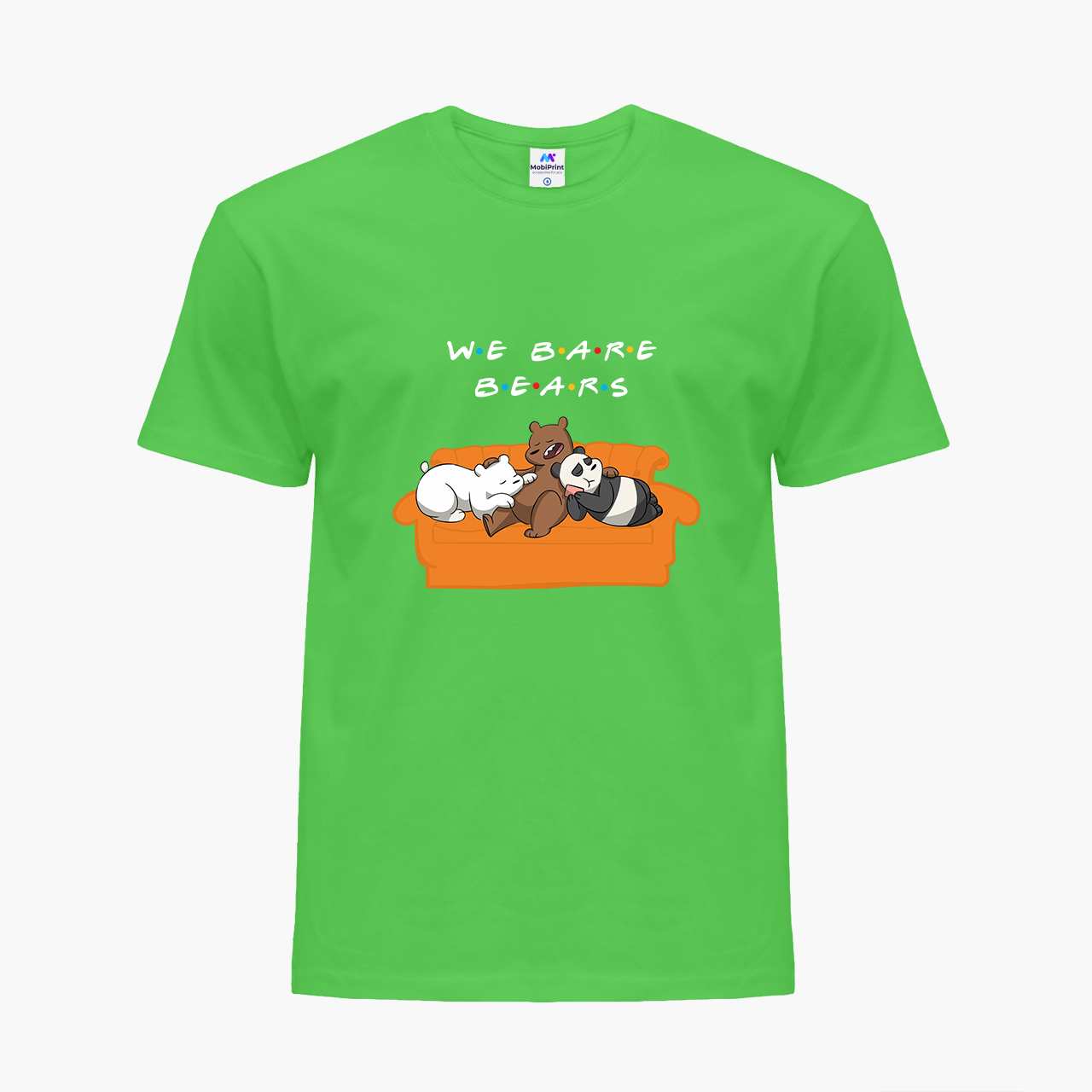 

Детская футболка для девочек Вся правда о медведях (We Bare Bears) (25186-2890-41) 146-152 см Хлопок Зеленый