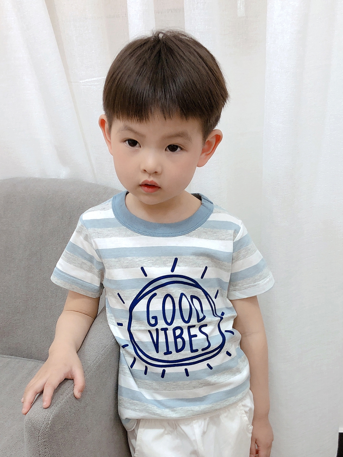 

Футболка для мальчика Good vibes 27 KIDS (130) Голубой