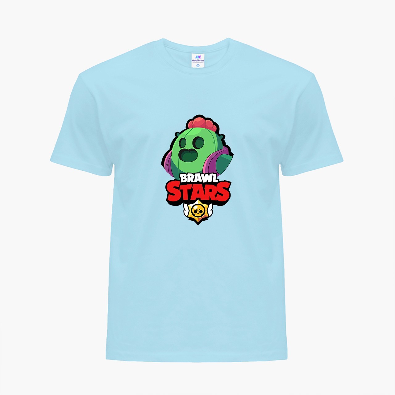 

Детская футболка Бравл Старс Спайк (Brawl Stars Spike) (25186-1030) 158-164 см Хлопок Голубой