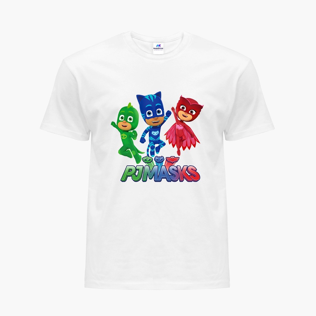 

Детская футболка Герои в масках (PJ Masks) (9224-1612) 134-140 см Хлопок Белый