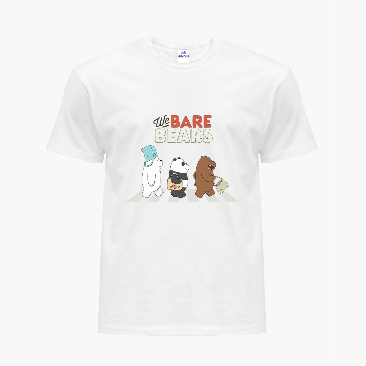 

Детская футболка Вся правда о медведях (We Bare Bears) (9224-2666) 110-116 см Хлопок Белый