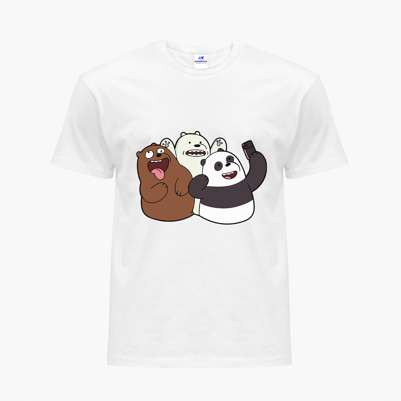 

Детская футболка Вся правда о медведях (We Bare Bears) (9224-2665) 146-152 см Хлопок Белый