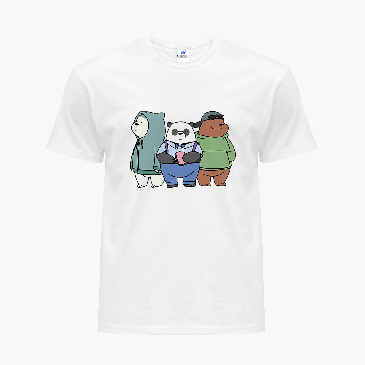 

Детская футболка Вся правда о медведях (We Bare Bears) (9224-2898) 134-140 см Хлопок Белый