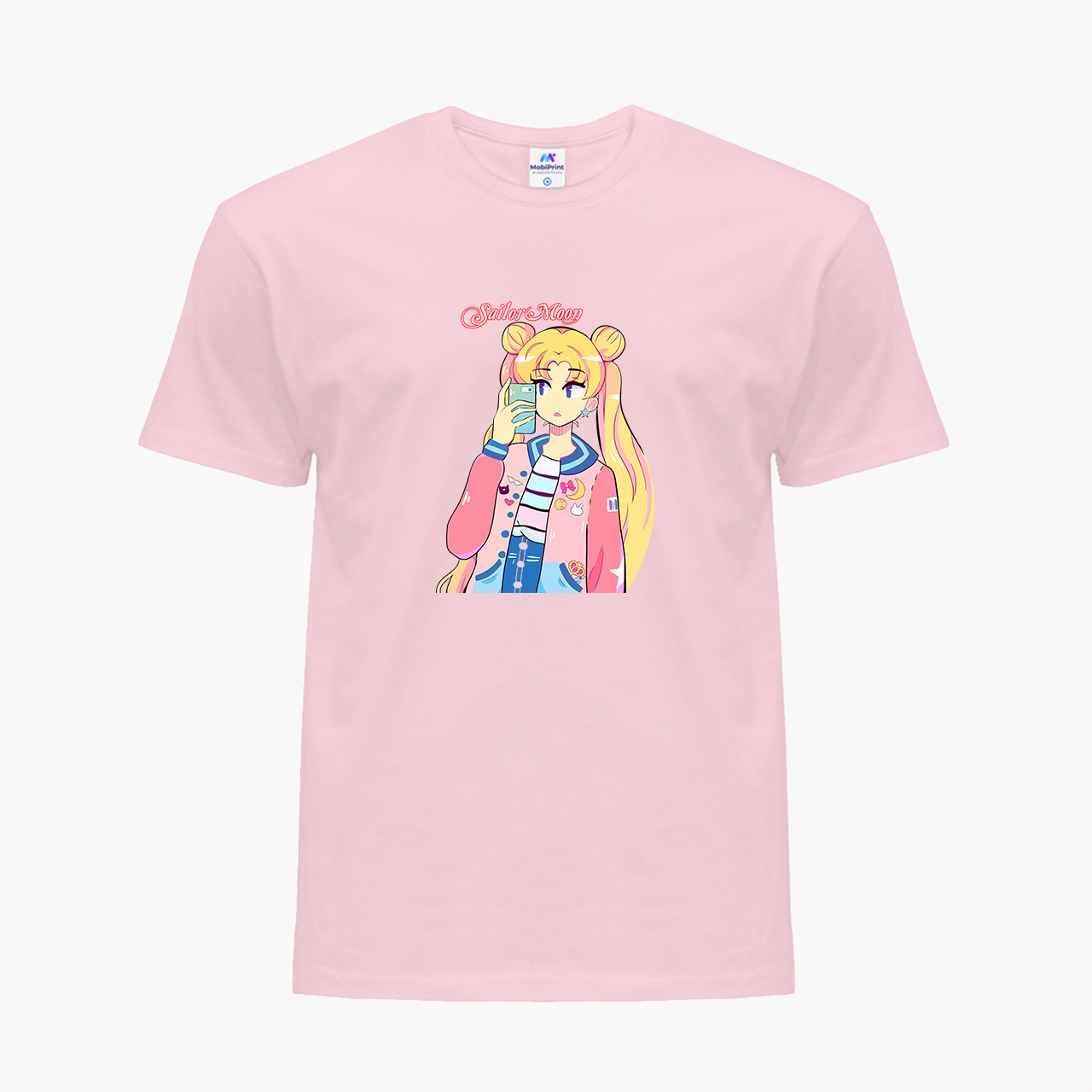 

Детская футболка для девочек Сейлор Мун (Sailor Moon) (25186-2924-28) 134-140 см Хлопок Розовый