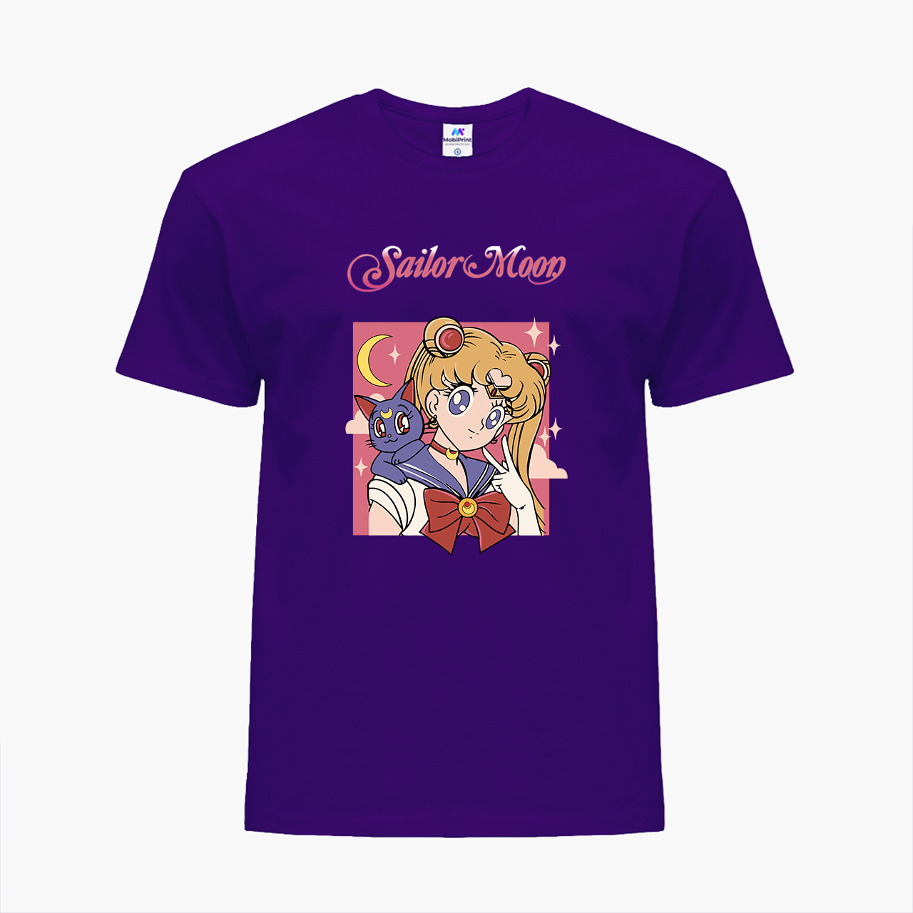 

Детская футболка для девочек Сейлор Мун (Sailor Moon) (25186-2659-20) 104-110 см Хлопок Фиолетовый