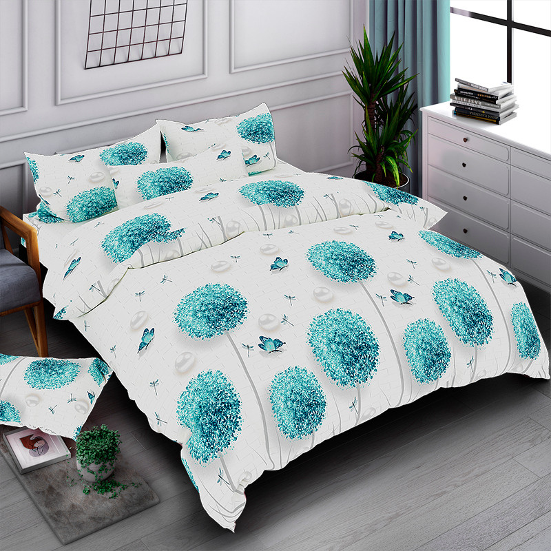 

Двуспальный комплект постельного белья евро 200*220 ранфорс Sleep Well