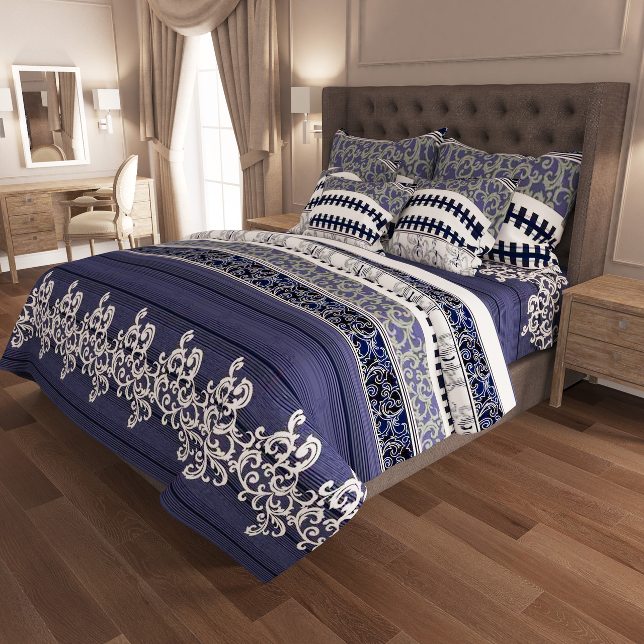 

Постельное белье полуторное 150*220 ранфорс Sleep Well