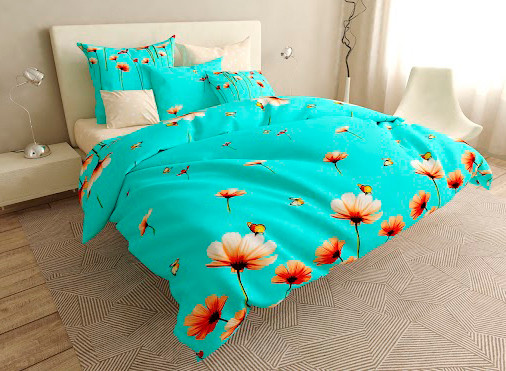 

Двуспальный комплект постельного белья евро на резинке 200*220 сатин Sleep Well