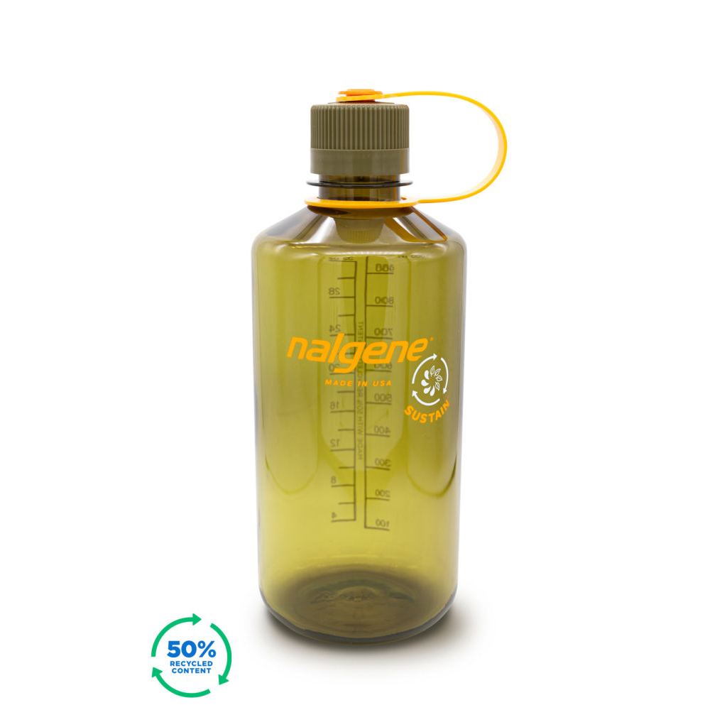 

Бутылка для воды Nalgene Narrow Mouth Sustain Water Bottle 0.95L olive 950 мл (NLG 2020-0932)