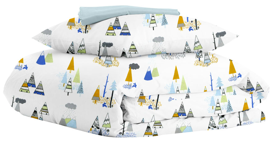 

Комплект постельного белья Cosas Wigwam Forest Light Blue 160х220