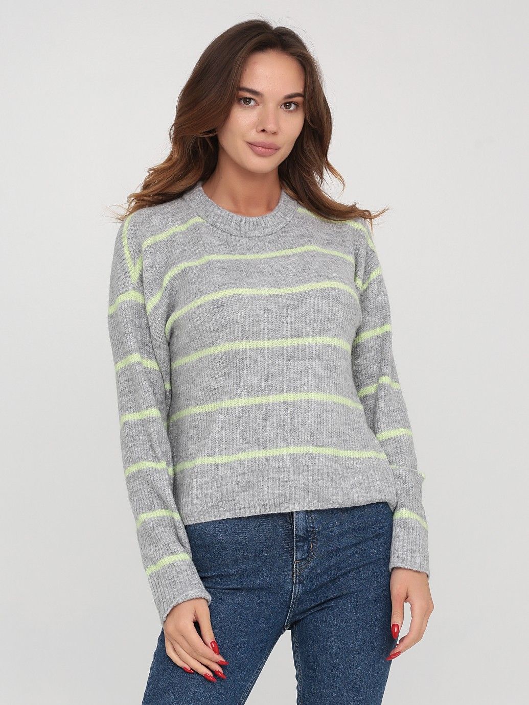 

Джемпер H&M 060735840_greygreen  Серый с салатовым, Джемпер H&M 060735840_greygreen XS Серый с салатовым