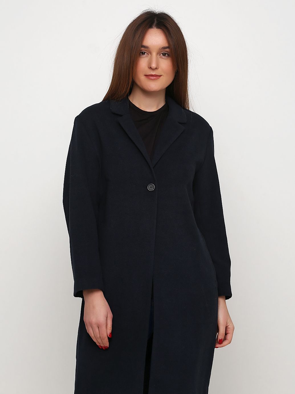 

Пальто H&M 060422757  Темно-синее, Пальто H&M 060422757 34 Темно-синее