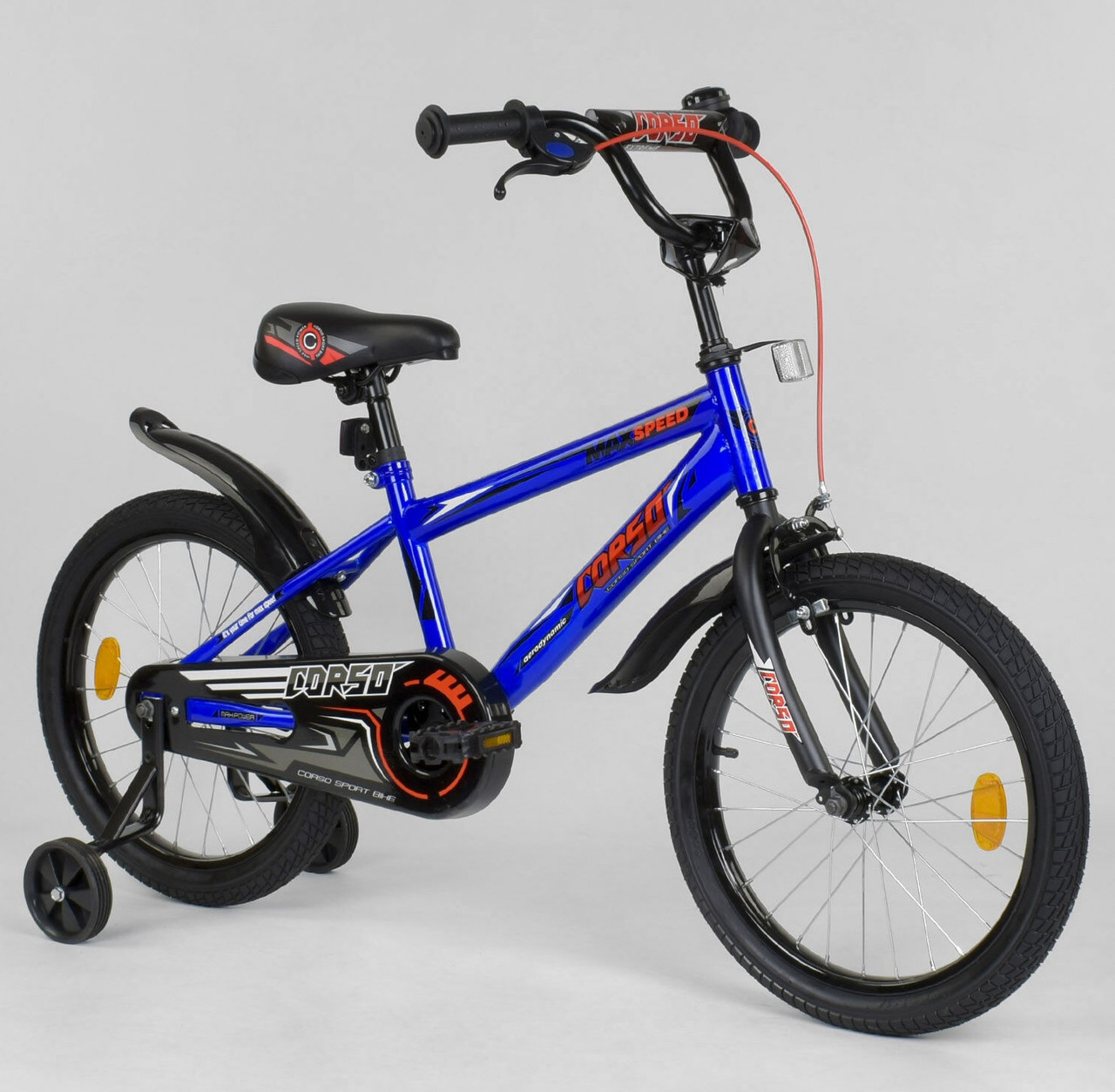 

Велосипед двухколёсный CORSO 18" синий EX-18 N 5509