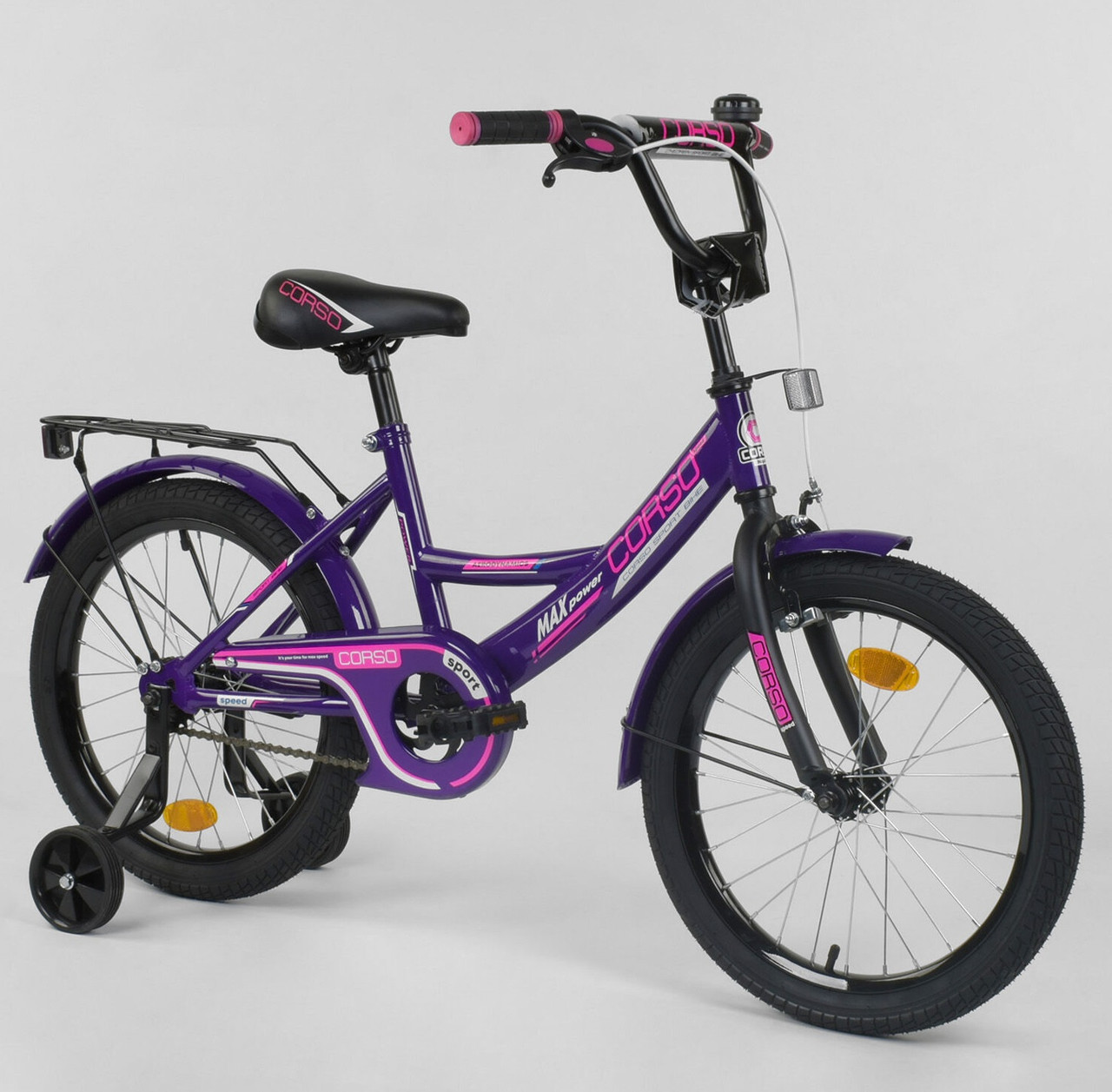 

Велосипед двухколёсный CORSO 18" фиолетовый CL-18 R 5020