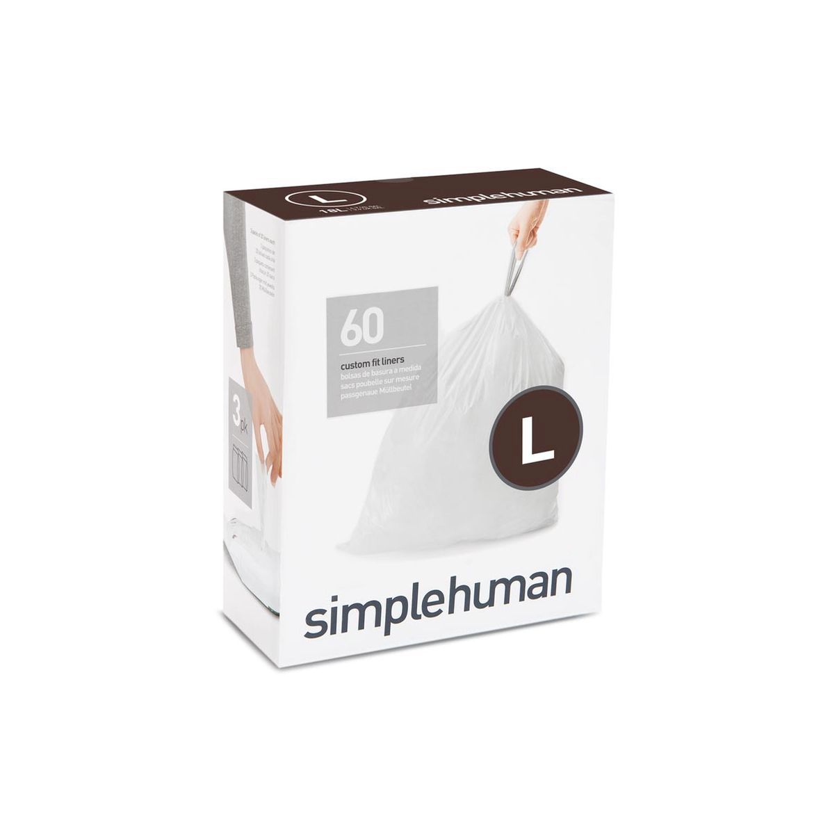 

Мішки для сміття міцні із зав'язками 16-18л SIMPLEHUMAN L