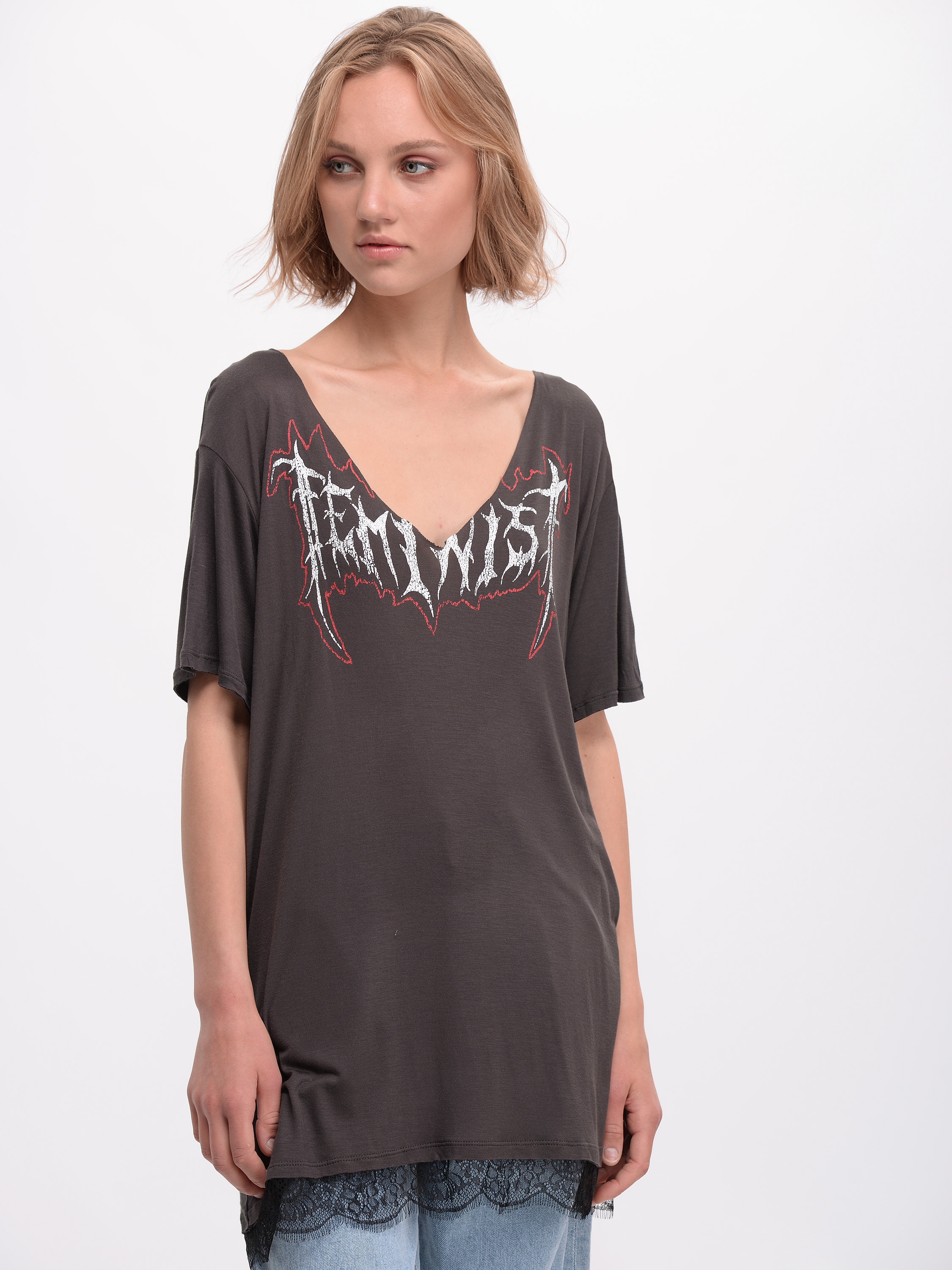

Футболка H&M 3hm01120240 M Темно-серая