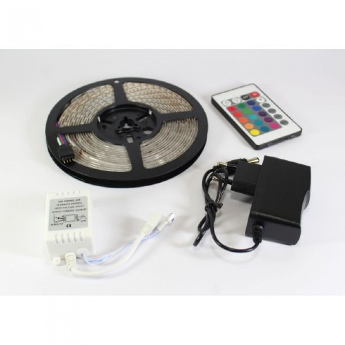 

Лента светодиодная ALLS RGB 3528 5м + контроллер + пульт + коннектор + блок питания 2А