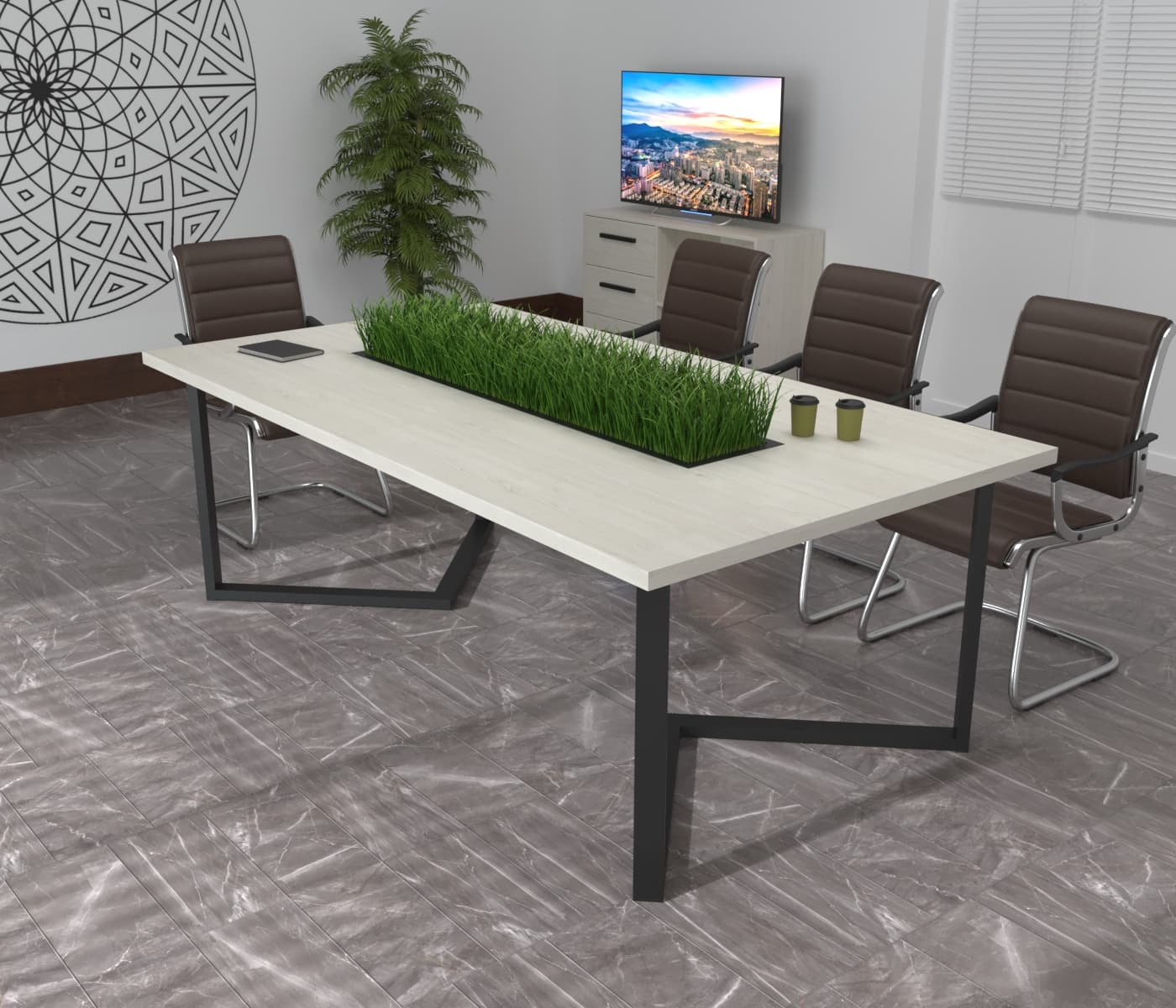 

Стол для переговоров Mister Loft Бруклин Green Line 90240