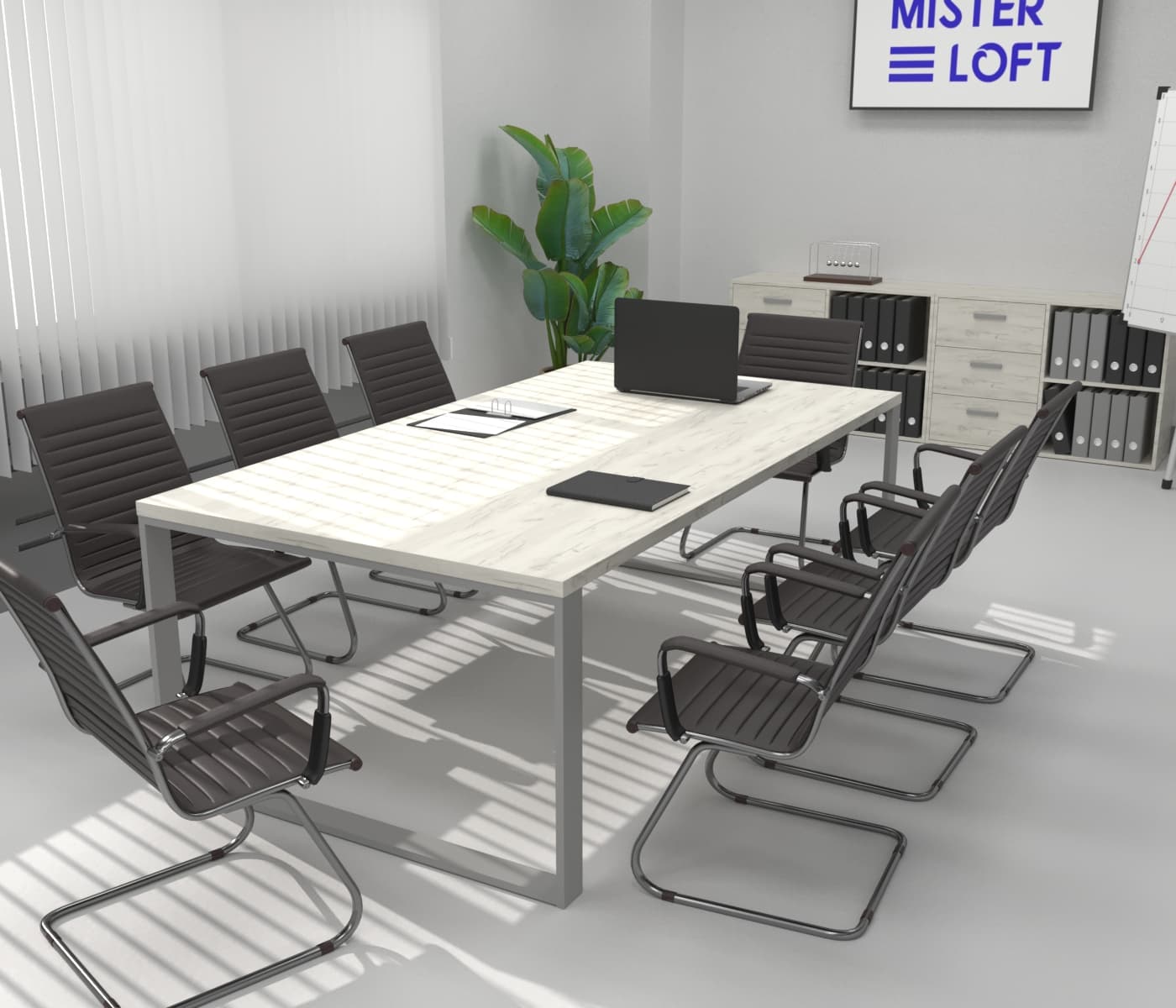 

Стол для переговоров Mister Loft Брюсель Вайт 100220
