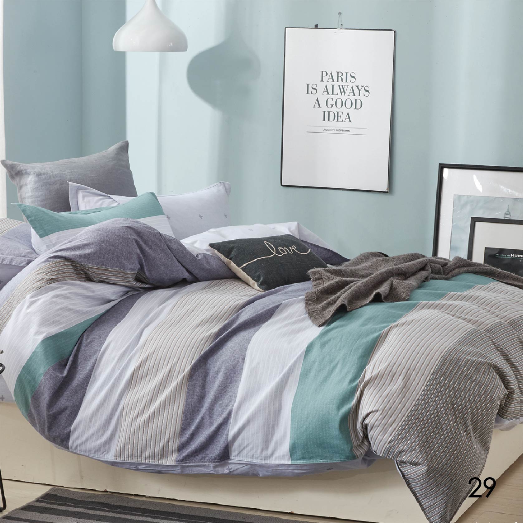 

Комплект постельного белья Isleep полуторный Сатин Twill 29