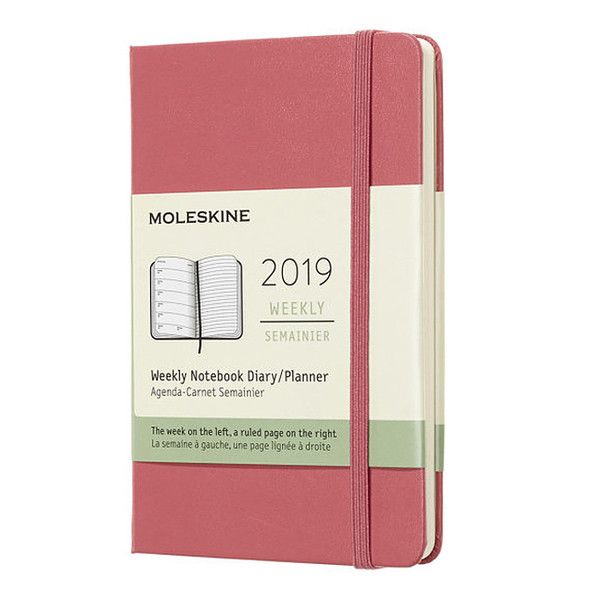 

Еженедельник Moleskine 2019 маленький розовый DHD1112WN2Y19