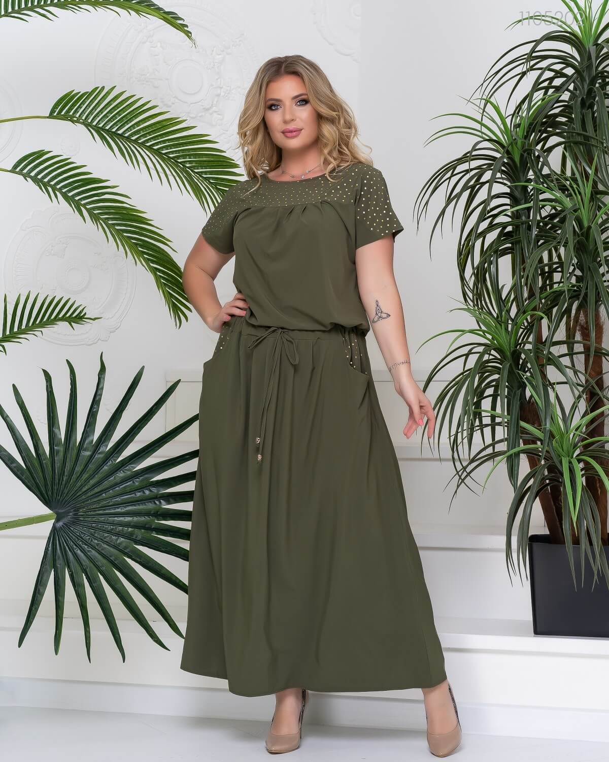 

Платье PEONY Джела 50 хаки