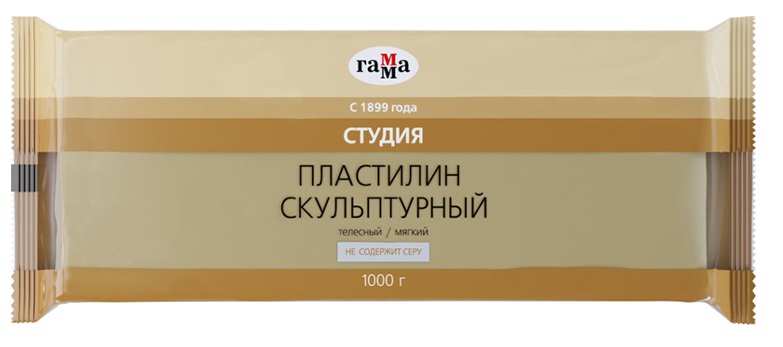 

Скульптурный пластилин Гамма Студия мягкий Телесный 1000 г (2.80.Е100.002)