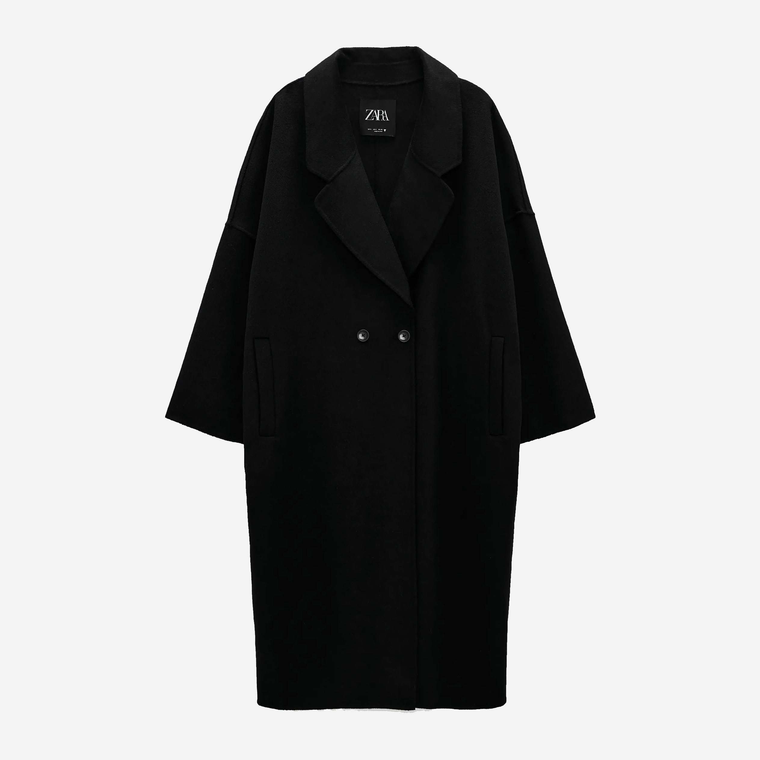 

Пальто Zara 5507-705-800  Черное, Пальто Zara 5507-705-800 S Черное