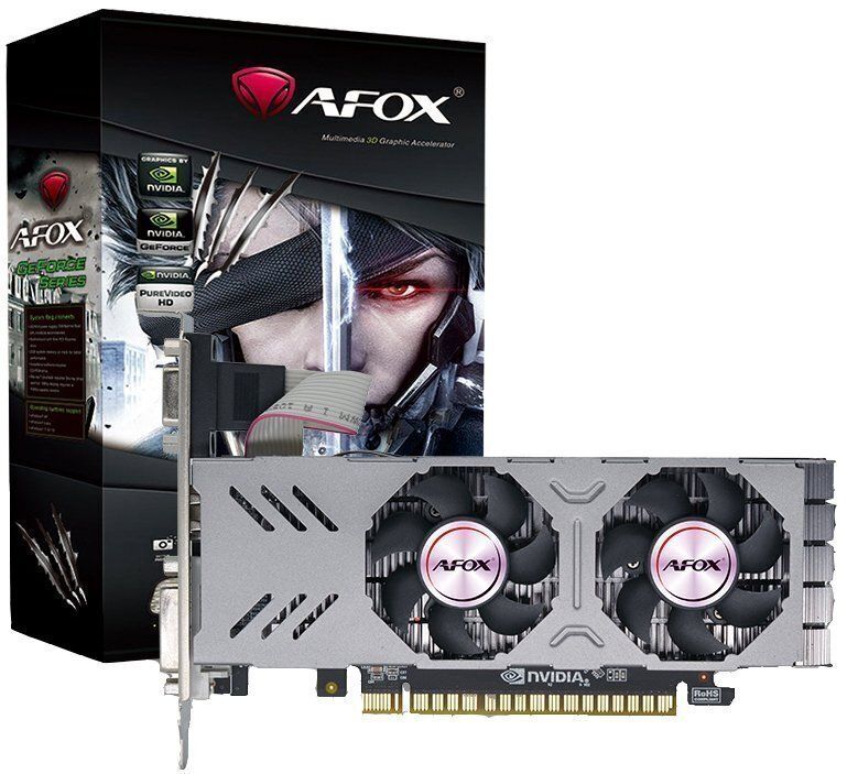 

AFOX Видеокарта Geforce GTX750 2GB GDDR5 128Bit DVI HDMI VGA LP Dual Fan