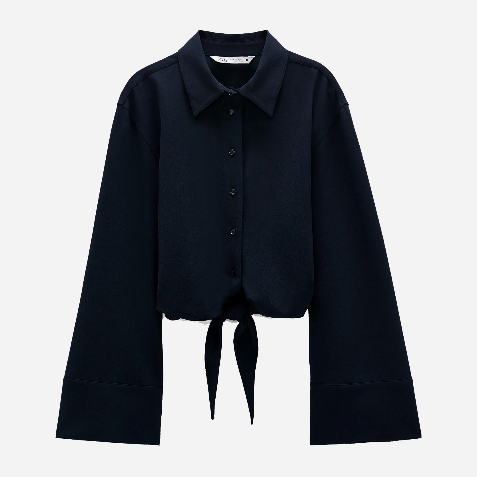 

Блузка Zara 9479-258-401 XXL Темно-синяя