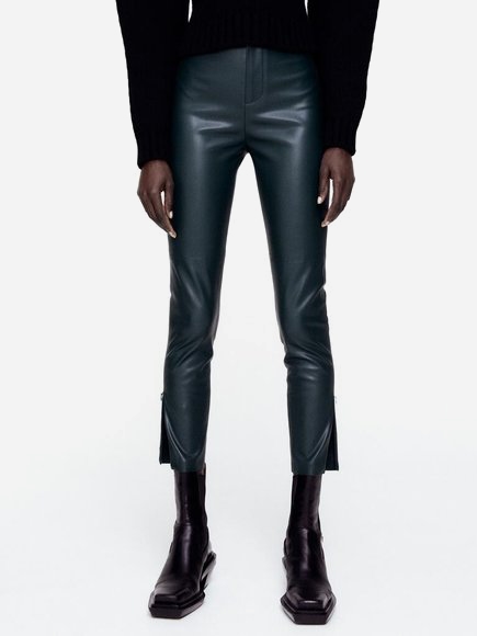 

Леггинсы из искусственно кожи Zara 9640-338-500  Темно-зеленые, Леггинсы из искусственно кожи Zara 9640-338-500 XS Темно-зеленые