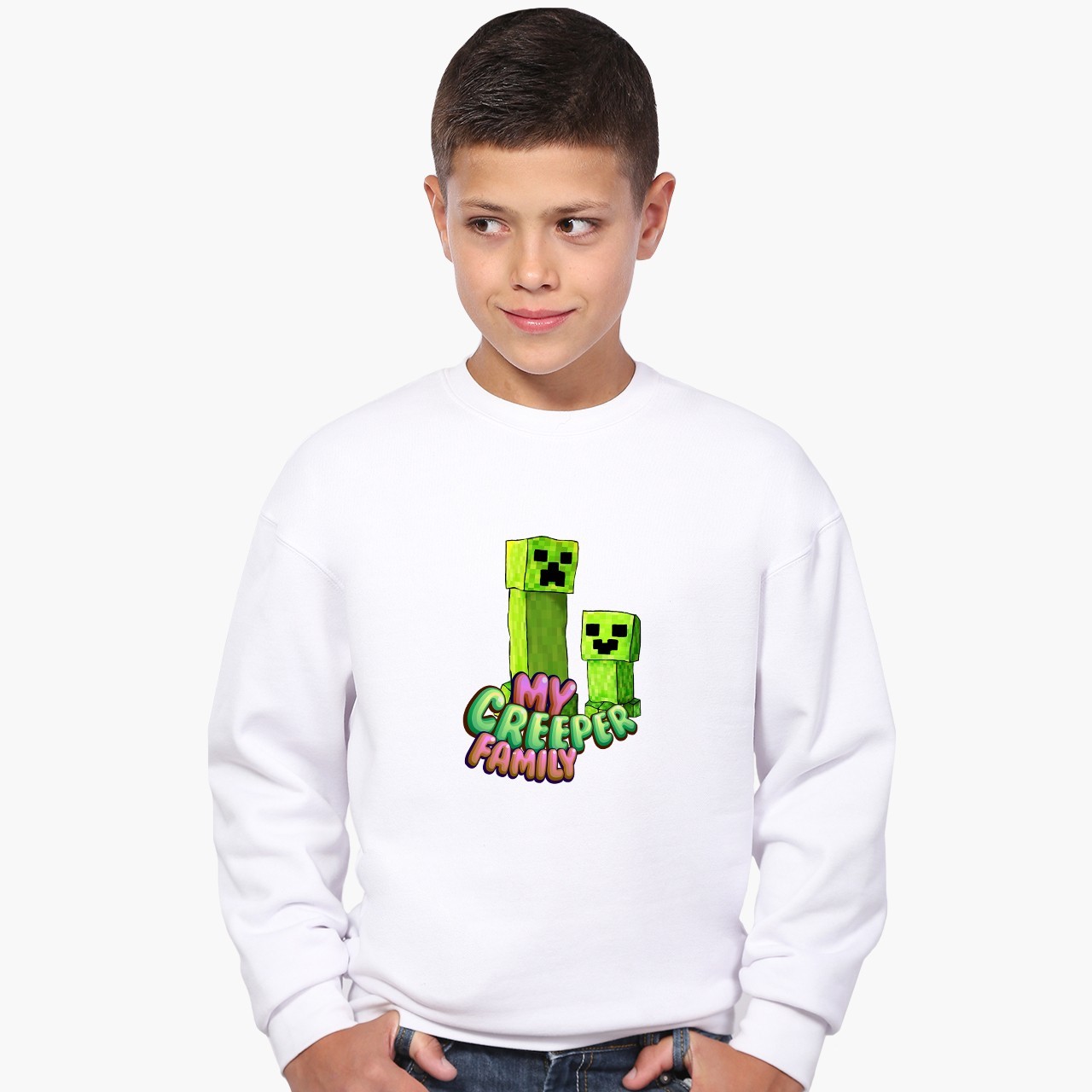 

Свитшот для мальчиков МайнКрафт (MineCraft) (9509-1176) 122-128 см Белый