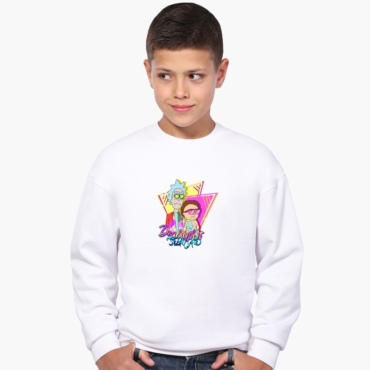 

Свитшот для мальчиков Рик и Морти (Rick and Morty) (9509-1228) 122-128 см Белый