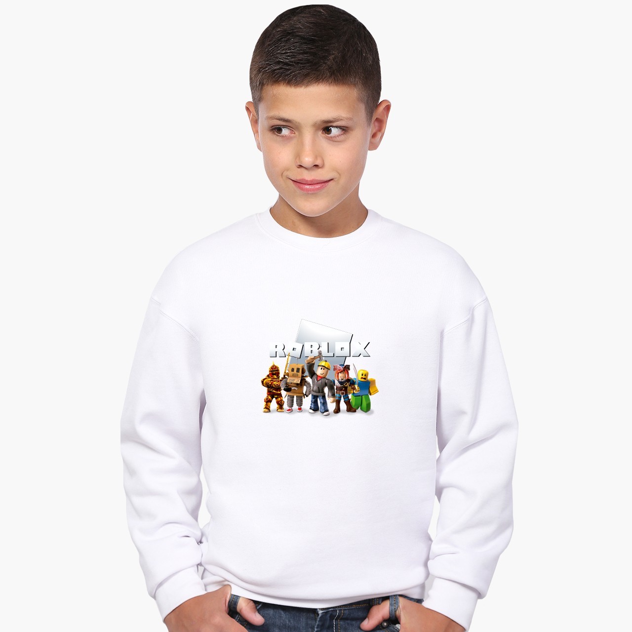 

Свитшот для мальчиков Роблокс (Roblox) (9509-1219) 122-128 см Белый