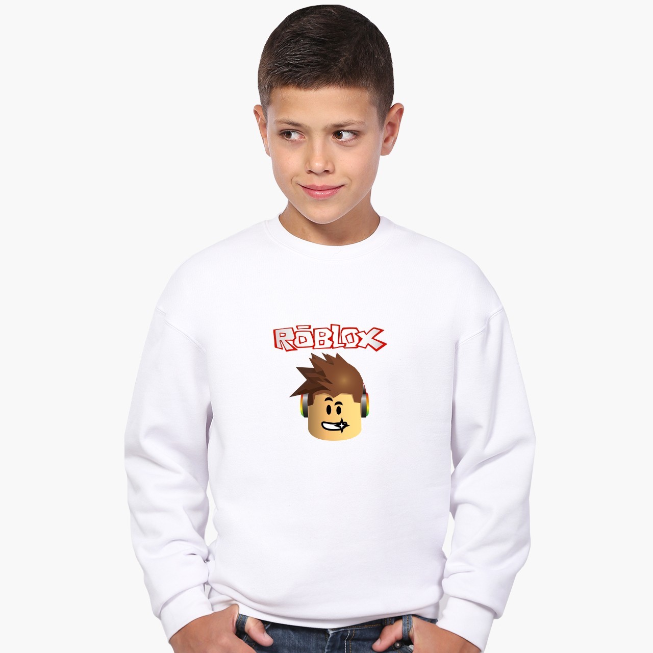 

Свитшот для мальчиков Роблокс (Roblox) (9509-1713) 122-128 см Белый