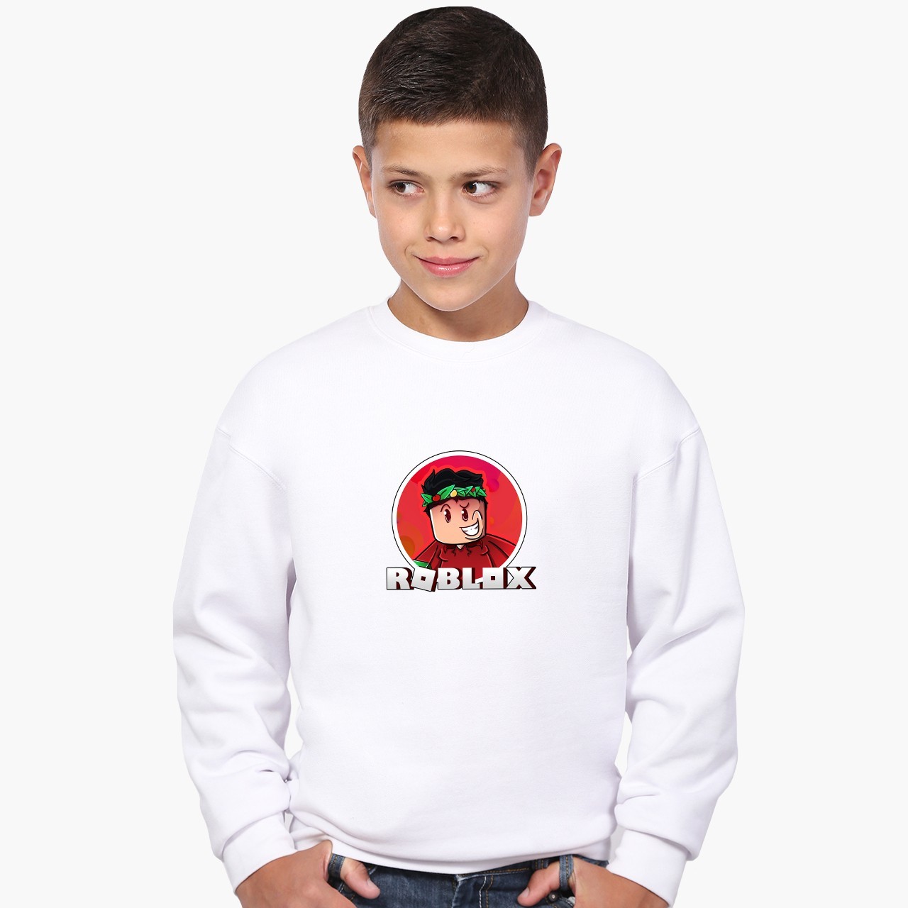

Свитшот для мальчиков Роблокс (Roblox) (9509-1225) 122-128 см Белый