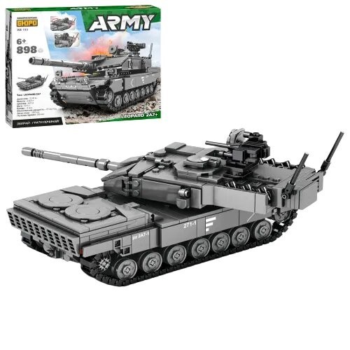 

Конструктор танк Limotoy пластиковый 898 деталей KB 183 Leopard 2A7