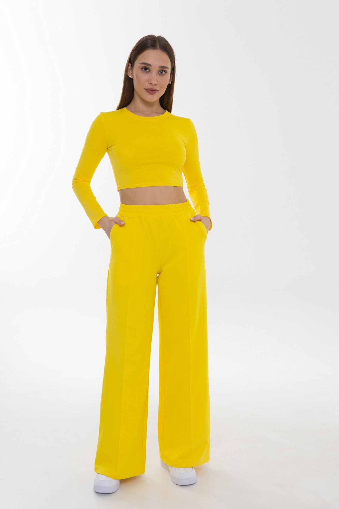 

Штани-палаццо 4Profi двунитка желтые размер  28077, Штани-палаццо 4Profi двунитка желтые размер XS 28077