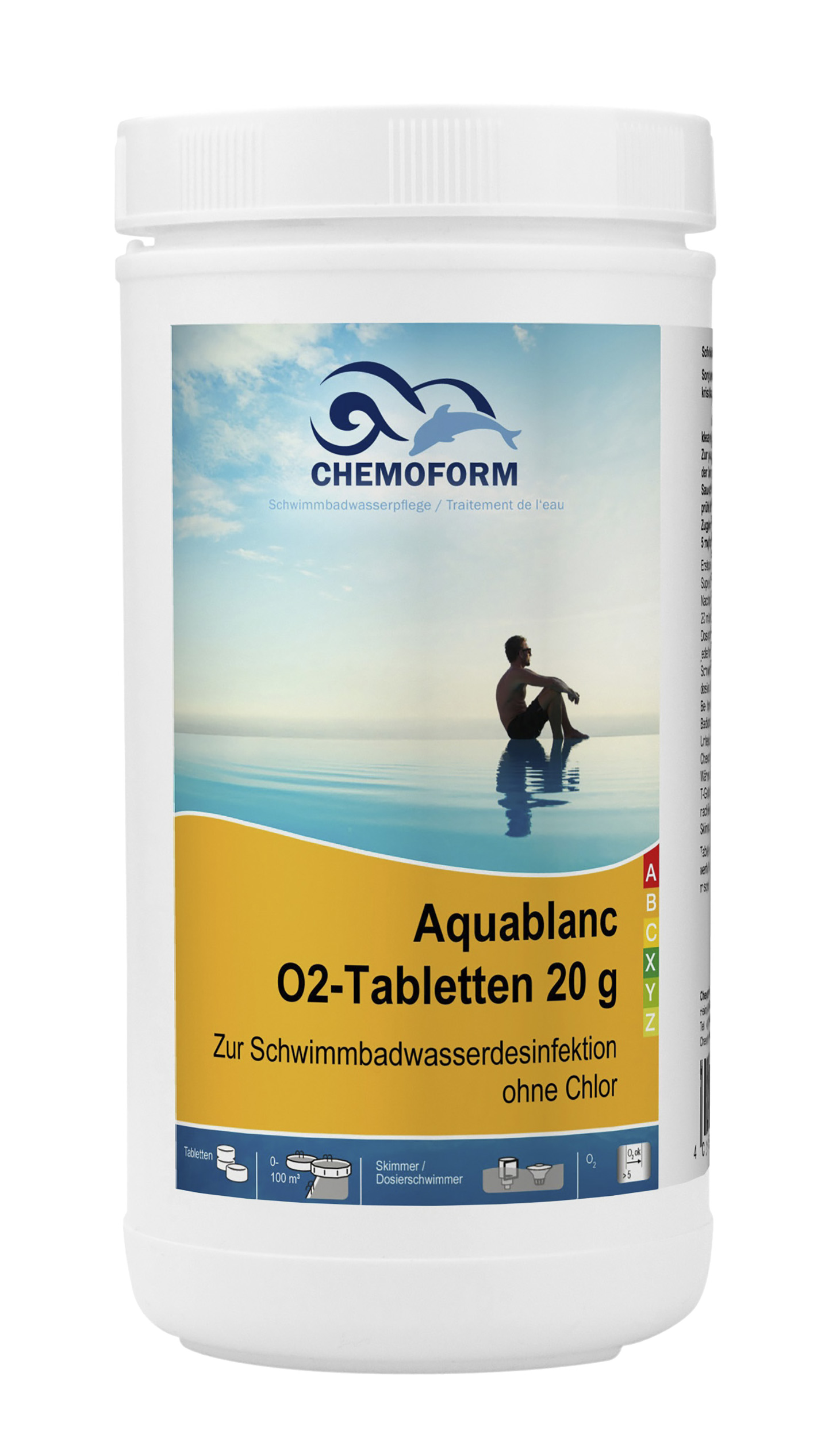 

Активный кислород в таблетках 20г для дезинфекции воды в бассейне 1кг Chemoform