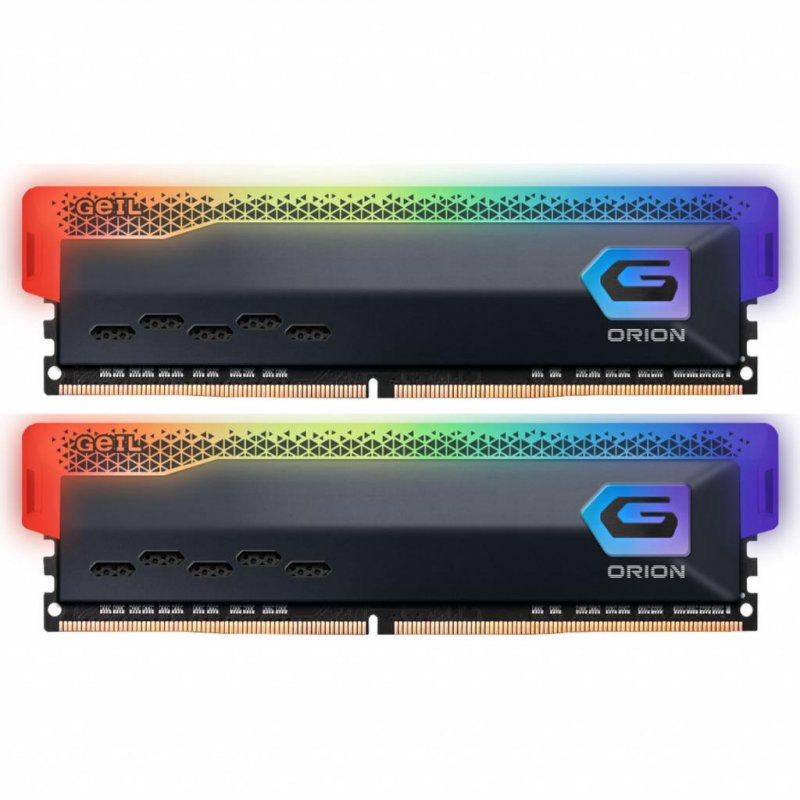 

Модуль памяти для компьютера DDR4 16GB (2x8GB) 3200 MHz Orion RGB Titanium Gray Geil (GOSG416GB3200C16BDC)