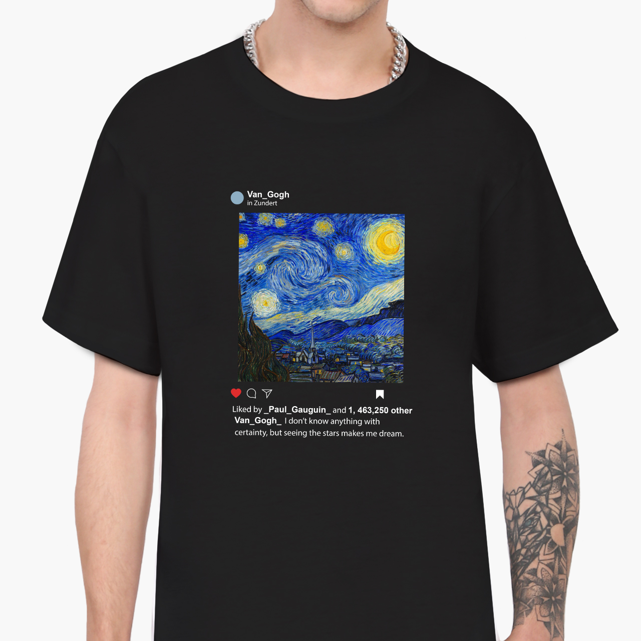 

Футболка мужская Винсент Ван Гог Звёздная ночь Инстаграм (Vincent van Gogh Starry night Instagram) (9223-2965-5) XXL Черная