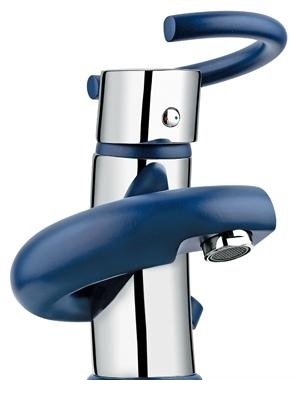 

Смеситель для биде EMMEVI TWIST CBL6604 литой излив, синий