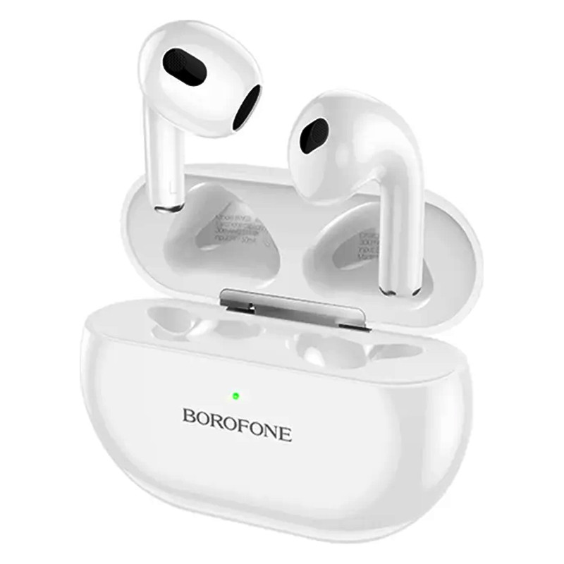 

Беспроводные Bluetooth наушники гарнитура BOROFONE Sound rhyme true wireless BT headset BW09 |BT5.1, 4h, 30/300mAh| White (BW09W)