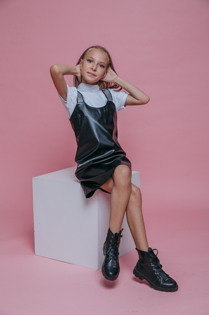 

Детский сарафан черный Love Me 4000 140-146 см