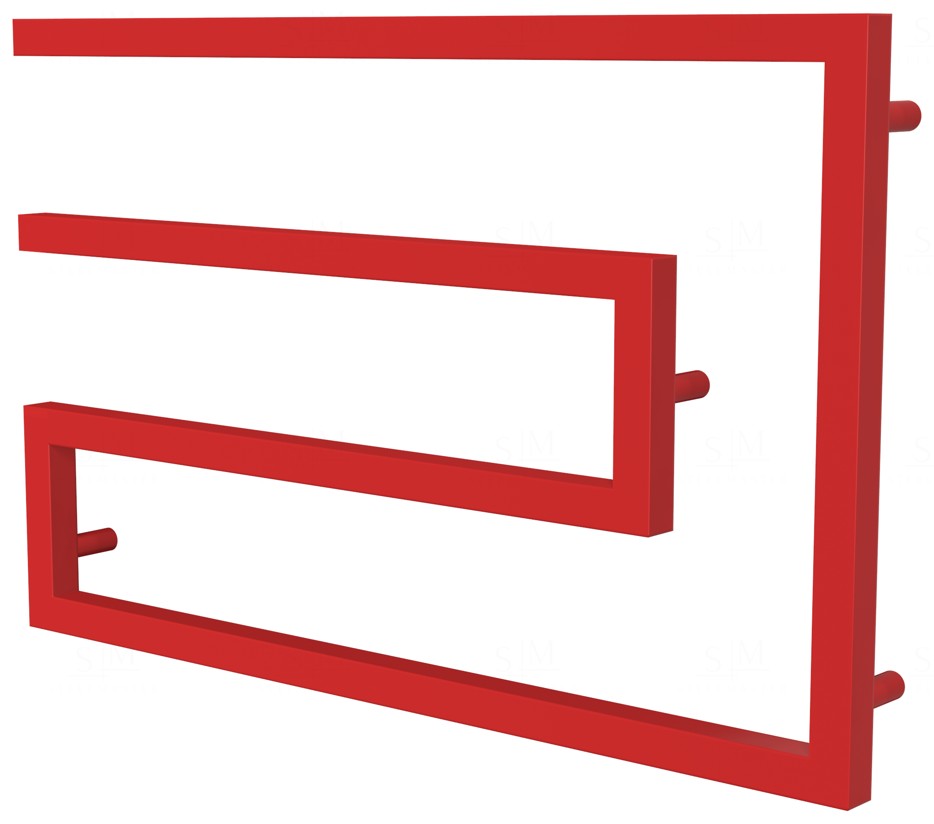 

Полотенцесушитель Phyton 7 красная RAL3020 змейка 510x800, red