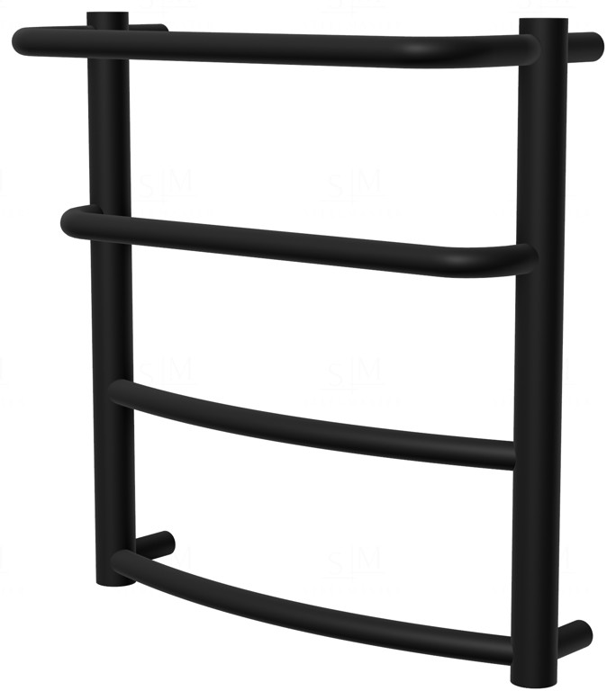 

Черный полотенцесушитель Grosse 4 RAL9005 лесенка 450x432, black