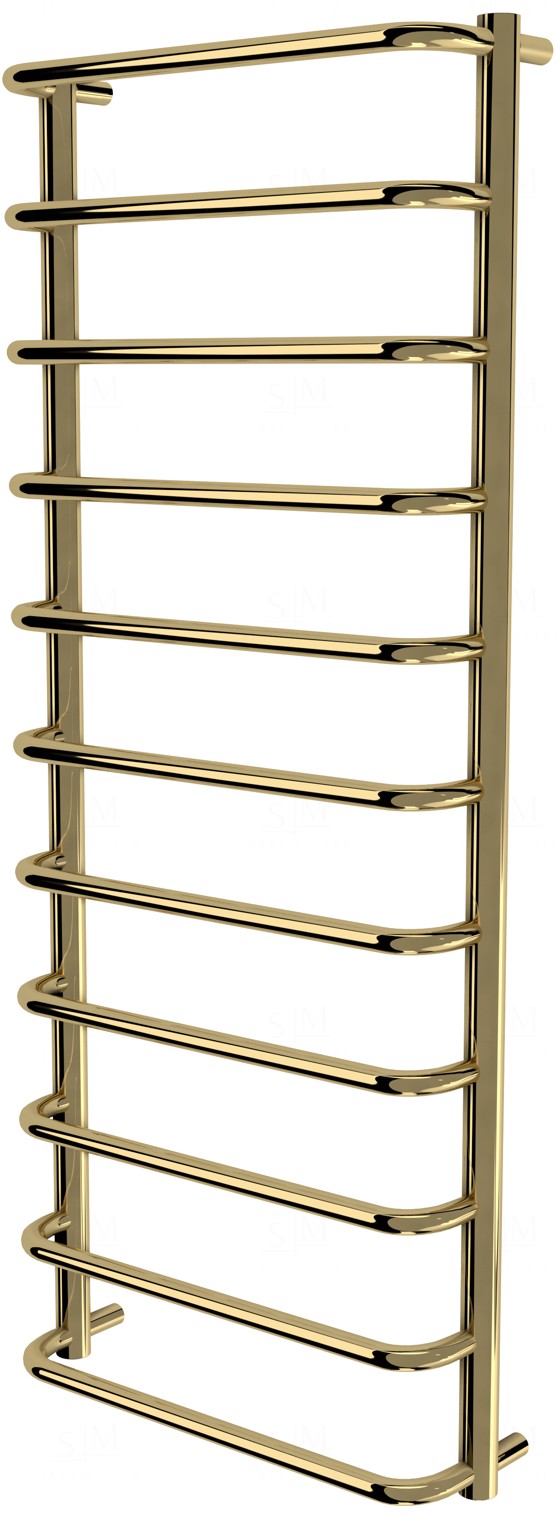 

Золотой полотенцесушитель Modern 11 лесенка 1150x482, gold