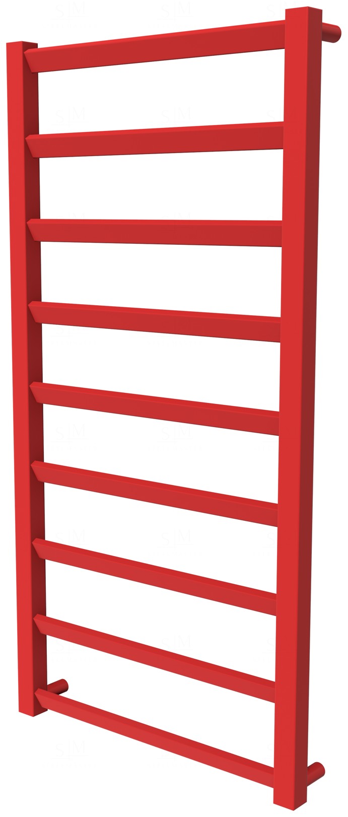 

Красная полотенцесушилка Slide 9 RAL3020 лесенка 950x480, red