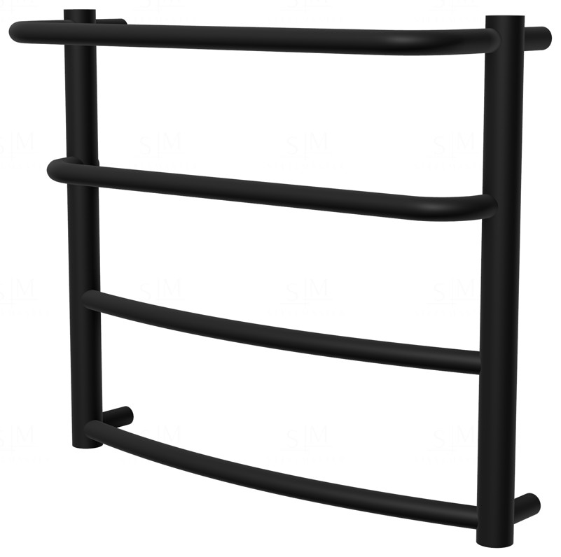 

Черная полотенцесушилка Grosse 4 RAL9005 лесенка 450x532, black