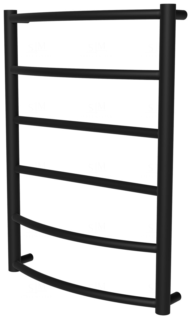 

Черный полотенцесушитель Classic 6 RAL9005 лесенка 650x482, black